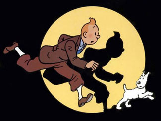 The Tintin  image maybe subject to copyright